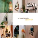 Ver imagem 3 de Espelho Corpo Inteiro Grande Geométrico Moldura em Couro 3cm 170x70cm - Mod. Rocco Caramelo