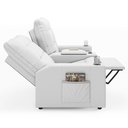 Ver imagem 6 de Poltrona do Papai Reclinável Mallie 2 Lugares Baú Usb Fh9 Pu Branco - Mpozenato