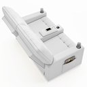 Ver mais imagens de Poltrona do Papai Reclinável Mallie 2 Lugares Baú Usb Fh9 Pu Branco - Mpozenato