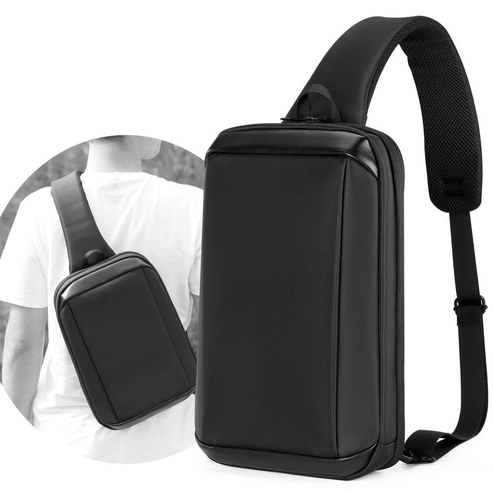 Mochila Transversal Slim Black - 4