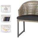 Ver imagem 4 de 5 Cadeira Noronha Aluminio Micro Pintura Preta, Tr. Telinha Corda Nautica Rami, Estofado - Preto