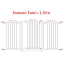 Ver imagem 4 de GRADE PORTÃO PET BEBÊ DIVISOR AMBIENTE 70 A 130 CM BRANCO