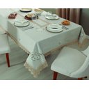 Ver imagem 1 de TOALHA MESA RENDADA NOVA YORK 1,40 M X1,40M 1,40M X 1,40M, BEGE