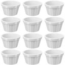 Ver imagem 1 de 12 Ramekins Brancos Canelados 90ml Potes Bowls Pequenos Uno Coza em Polipropileno