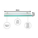 Ver imagem 2 de Prateleira De Vidro Decorativa Cantoneira Incolor 08mm Temperado