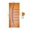 Folha de Porta em Madeira Semi Oca Hdf Frisada 37 210x80cm Mapaf - 3