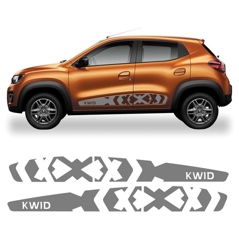 Faixa Kwid Zen Life 18 2019 2020 2021 2022 Adesivo Lateral Cor Grafite Cinza Teu Adesivo