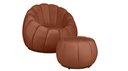 Ver imagem 2 de Kit Poltrona Giratória Concha C/ Puff Veludo Terracota - Londrilar