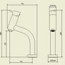 Ver imagem 4 de Misturador Monocomando para Banheiro Balcão Minimal Advance 2876 C 78 Bl Cinza/Cromado Meber Metais