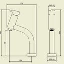 Ver imagem 4 de Misturador Monocomando para Banheiro Balcão Minimal Advance 2876 C 78 Bl