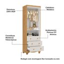 Ver imagem 4 de Guarda-Roupa Infantil 2 Portas e 3 Gavetas 100% MDF Smim Espresso Móveis Bege/Off White/Amêndoa