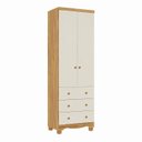Ver imagem 2 de Guarda-Roupa Infantil 2 Portas e 3 Gavetas 100% MDF Smim Espresso Móveis Bege/Off White/Amêndoa