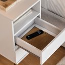 Ver imagem 4 de Conjunto 2 Mesas de Cabeceira Pop com 2 Gavetas e Pés Palito - Branco