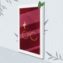 Ver imagem 1 de Quadro Decorativo Harry Potter Óculos + Vidro 33x25 Estudio:branco
