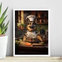 Ver imagem 2 de Quadro para Cozinha Cão Raça Pastor Alemão 33x24cm:madeira Branca