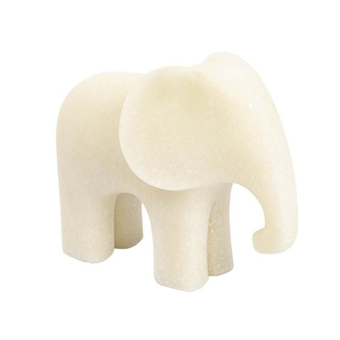 Escultura Decorativa em Resina Elefante Branco 16x20 Cm Lucatti