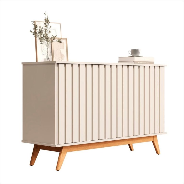 Buffet Aparador 3 Portas Ripado Mdf 1.36 Juçara Ofertamo