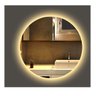 Espelho Redondo Lapidado Bisotê Iluminado com Led Quente 70cm - 1