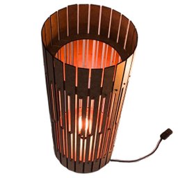 Luminária de Chão MDF TORRE DE PISA:Marrom/60x25cm - 2