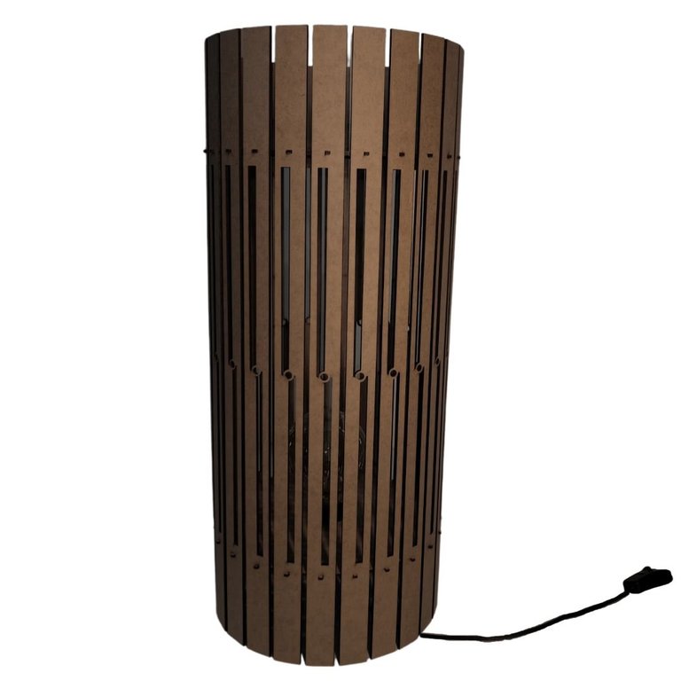 Luminária de Chão MDF TORRE DE PISA:Marrom/60x25cm