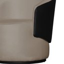 Ver imagem 3 de Poltrona Organica Beatriz Suede Cappuccino C/ Composê Corano Preto - Lm Decor