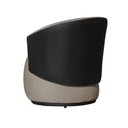 Ver imagem 4 de Poltrona Organica Beatriz Suede Cappuccino C/ Composê Corano Preto - Lm Decor
