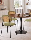 Ver imagem 2 de Mesa de Jantar Redonda Saarinen Basic Imbuia 90cm Preta Design Moderno