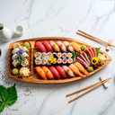 Ver imagem 2 de Barca Servir Sushi Comida Japonesa Petisqueira Tabua Madeira Teca Oriental Coreana Temaki Açaí