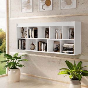 Estante Suspensa Dupla Horizontal 10 Nichos em Mdf