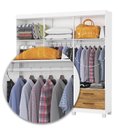 Ver imagem 7 de Guarda-Roupa 6 Portas 4 Gavetas com Pés Genova Marrom/Branco/Cinamomo