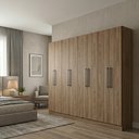 Ver imagem 3 de Guarda-Roupa de Casal 8 Portas 1015 Ilan Castanho