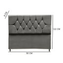 Ver imagem 3 de Cabeceira Estofada Cama Box Solteiro 90 Cm Suede Dubai:cinza