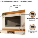 Ver imagem 4 de Painel Suspenso para Tv 65 Pol Aura 2 Portas Deslizantes 182 Cm Cinamomo Off White Madetec
