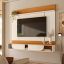 Ver imagem 6 de Painel Suspenso para Tv 65 Pol Aura 2 Portas Deslizantes 182 Cm Cinamomo Off White Madetec