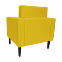 Ver imagem 4 de Poltrona Estofada Para Sala de Espera Leticia Slim Suede Amarelo - LM DECOR