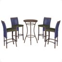 Ver imagem 1 de Mesa Bistro e 4 Banquetas Roma Corda Náutica 13 Trama