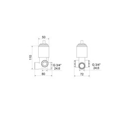 Base Monocomando Chuveiro 2997 C 3/4 CX Meber Metais - 2