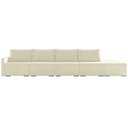 Ver imagem 2 de Sofá Ilha Modulado Milos 432cm Puff Lateral Veludo Bege G33 - Gran Belo