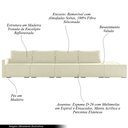 Ver imagem 3 de Sofá Ilha Modulado Milos 432cm Puff Lateral Veludo Bege G33 - Gran Belo