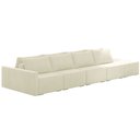 Ver imagem 5 de Sofá Ilha Modulado Milos 432cm Puff Lateral Veludo Bege G33 - Gran Belo