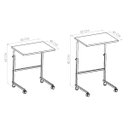 Ver imagem 3 de Mesa Notebook Home Office 55cm x 85cm com Rodinhas e Regulagem de Altura Cor:Preto com Noce Oro