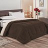 Coberdrom Casal Queen 2,20x2,40 Sherpa com Manta Felpuda Marrom. - 1
