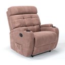 Ver imagem 1 de Poltrona do Papai Reclinável em Suede Cor Rosa Nude Reclinação Manual - Modelo Florença