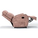 Ver imagem 5 de Poltrona do Papai Reclinável em Suede Cor Rosa Nude Reclinação Manual - Modelo Florença