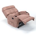 Ver imagem 6 de Poltrona do Papai Reclinável em Suede Cor Rosa Nude Reclinação Manual - Modelo Florença
