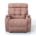 Ver imagem 2 de Poltrona do Papai Reclinável em Suede Cor Rosa Nude Reclinação Manual - Modelo Florença