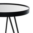 Ver imagem 6 de Mesa Lateral Redonda Tripé em Aço com Espelho Decorativa Preto para Sala e Quarto - Lh Móveis