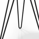 Ver imagem 4 de Mesa Lateral Tripé Linea em Aço Estilo Industrial Tampo Redondo com Espelho - Preto - Lh Móveis