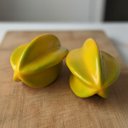 Ver imagem 5 de 8 Frutas Artificiais Decorativas Carambola Amarela (12cm) Ideal para Compor Mesas de Festa Tropical