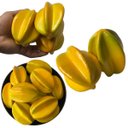 Ver imagem 3 de 8 Frutas Artificiais Decorativas Carambola Amarela (12cm) Ideal para Compor Mesas de Festa Tropical